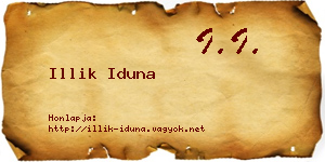 Illik Iduna névjegykártya